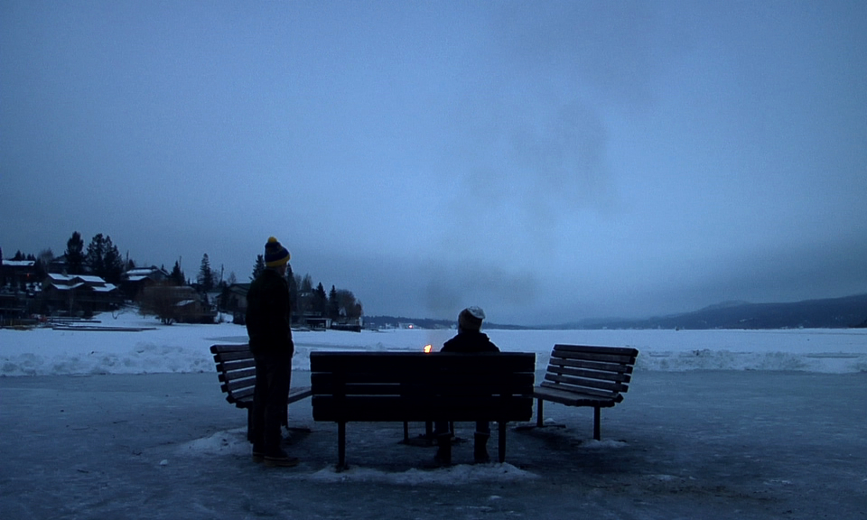 Still of James D. Hopkin and Hans Longo in Roger's Pass (2010)