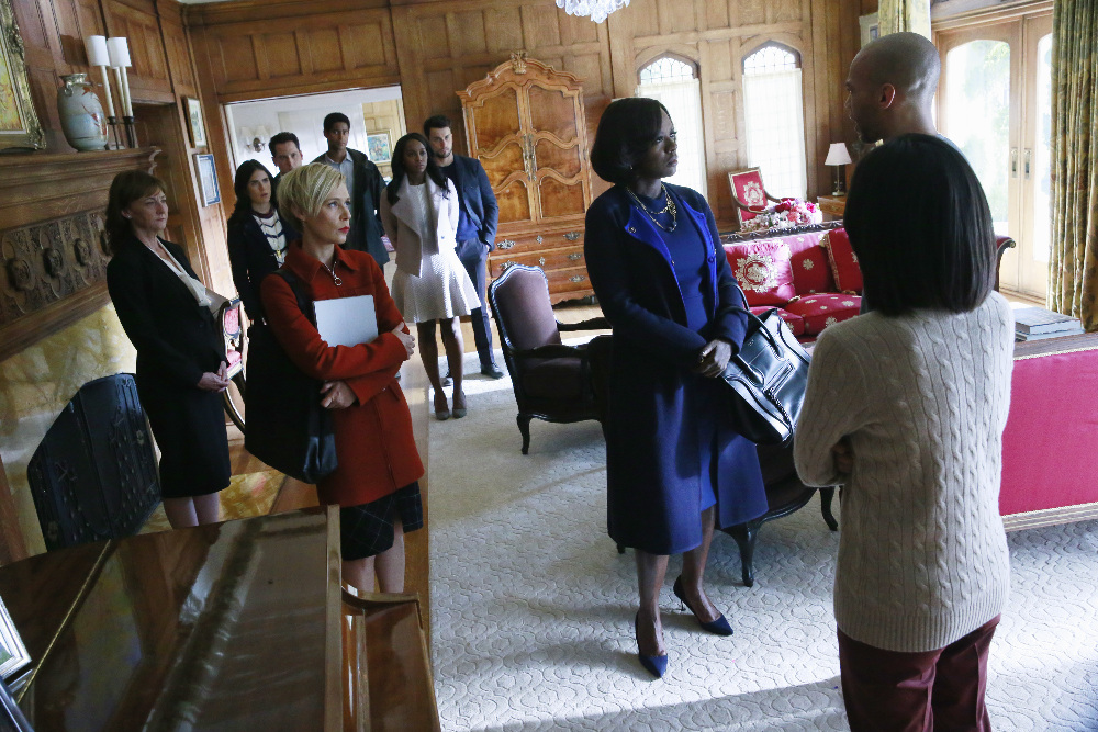 Still of Viola Davis, Alfred Enoch, Bonita Friedericy, Karla Souza, Liza Weil, Amy Okuda, Matt McGorry, Kendrick Sampson, Aja Naomi King and Jack Falahee in How to Get Away with Murder (2014)