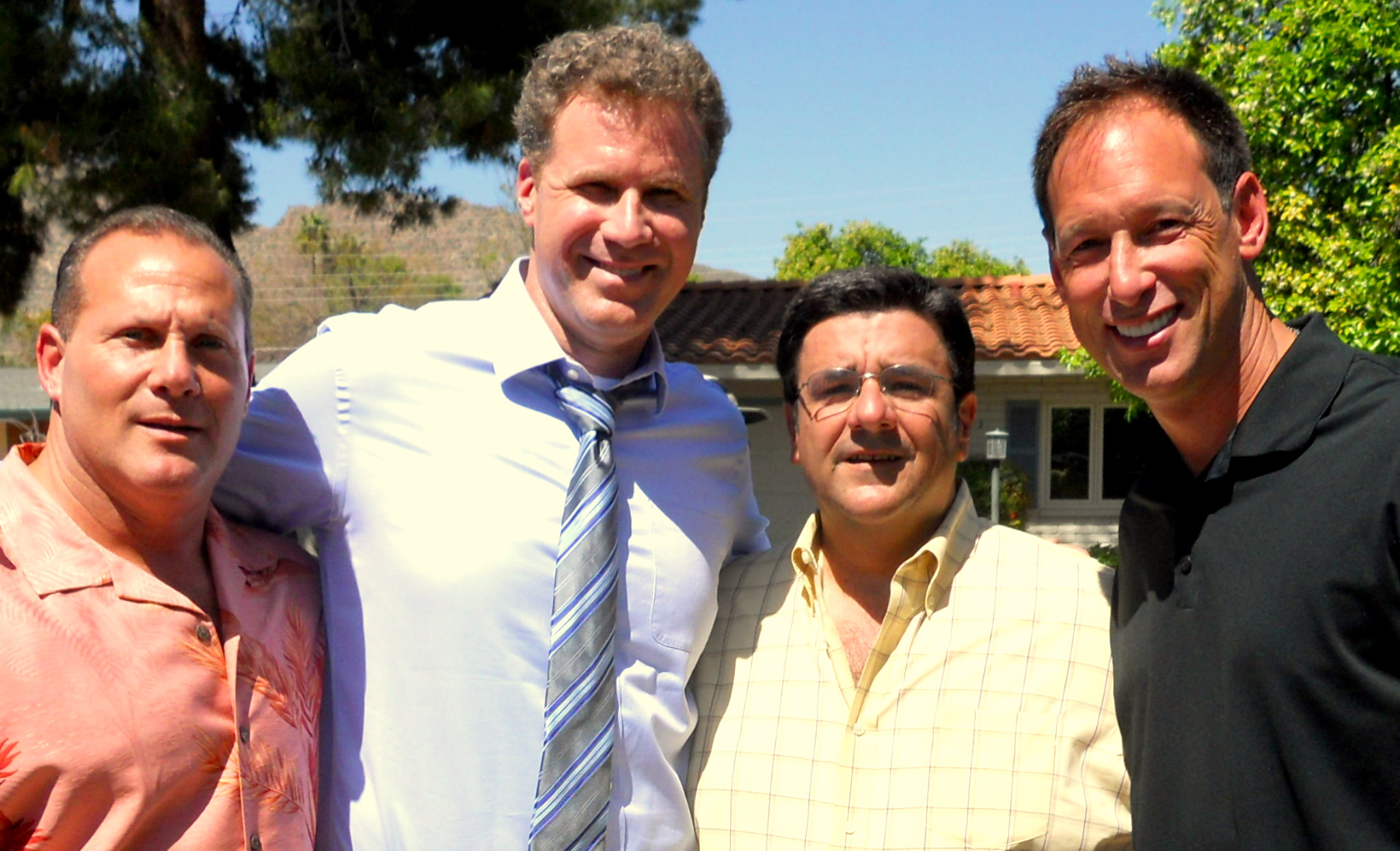 On set of EVERYTHING MUST GO with Will Ferrell; Luis Gonzalez and my partner Jody Simon