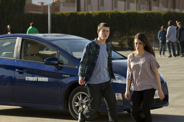 Still of Dylan Minnette and Daniela Bobadilla in Awake (2012)