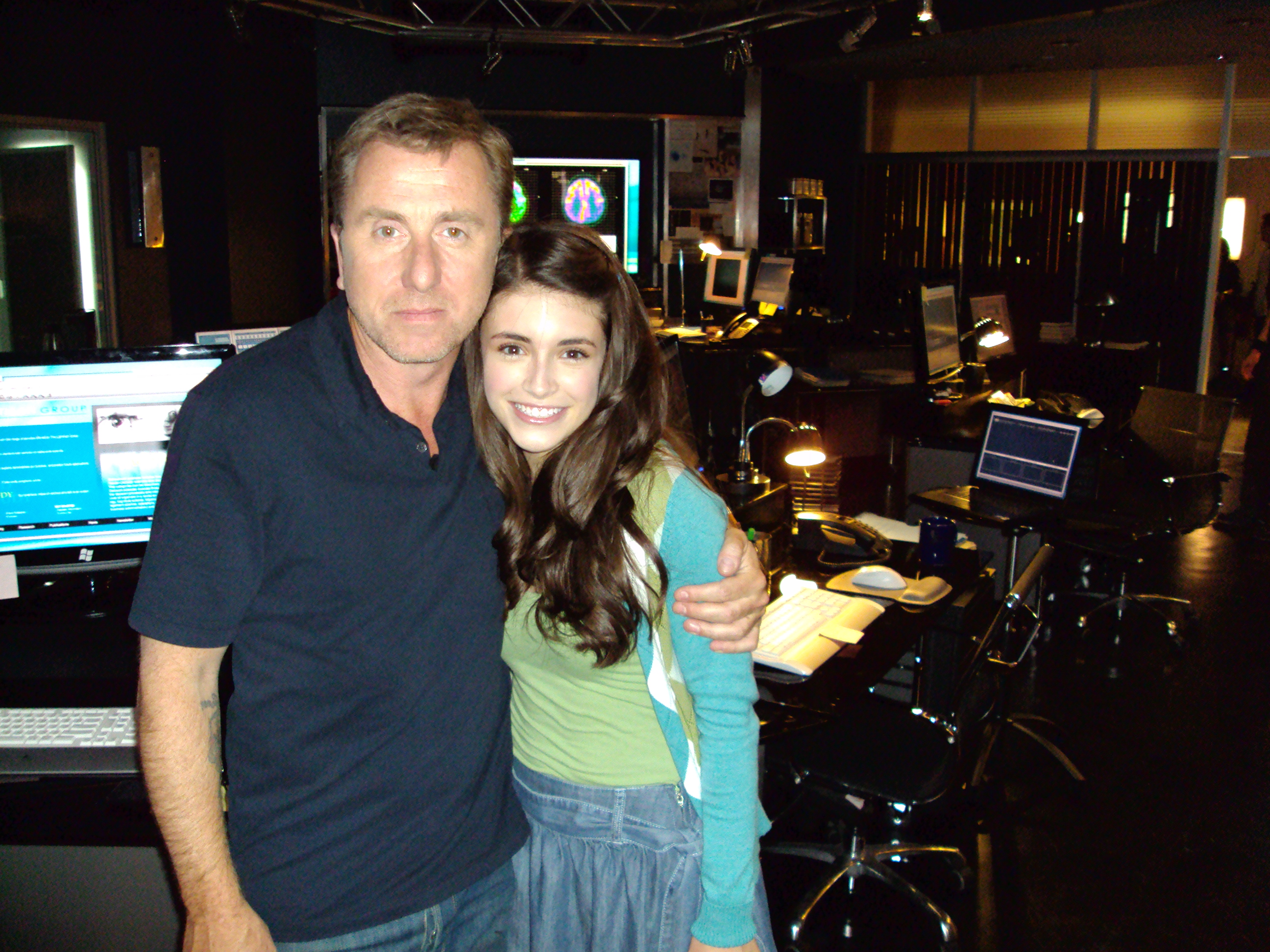 Tim Roth and Daniela Bobadilla on the set of FOX's 