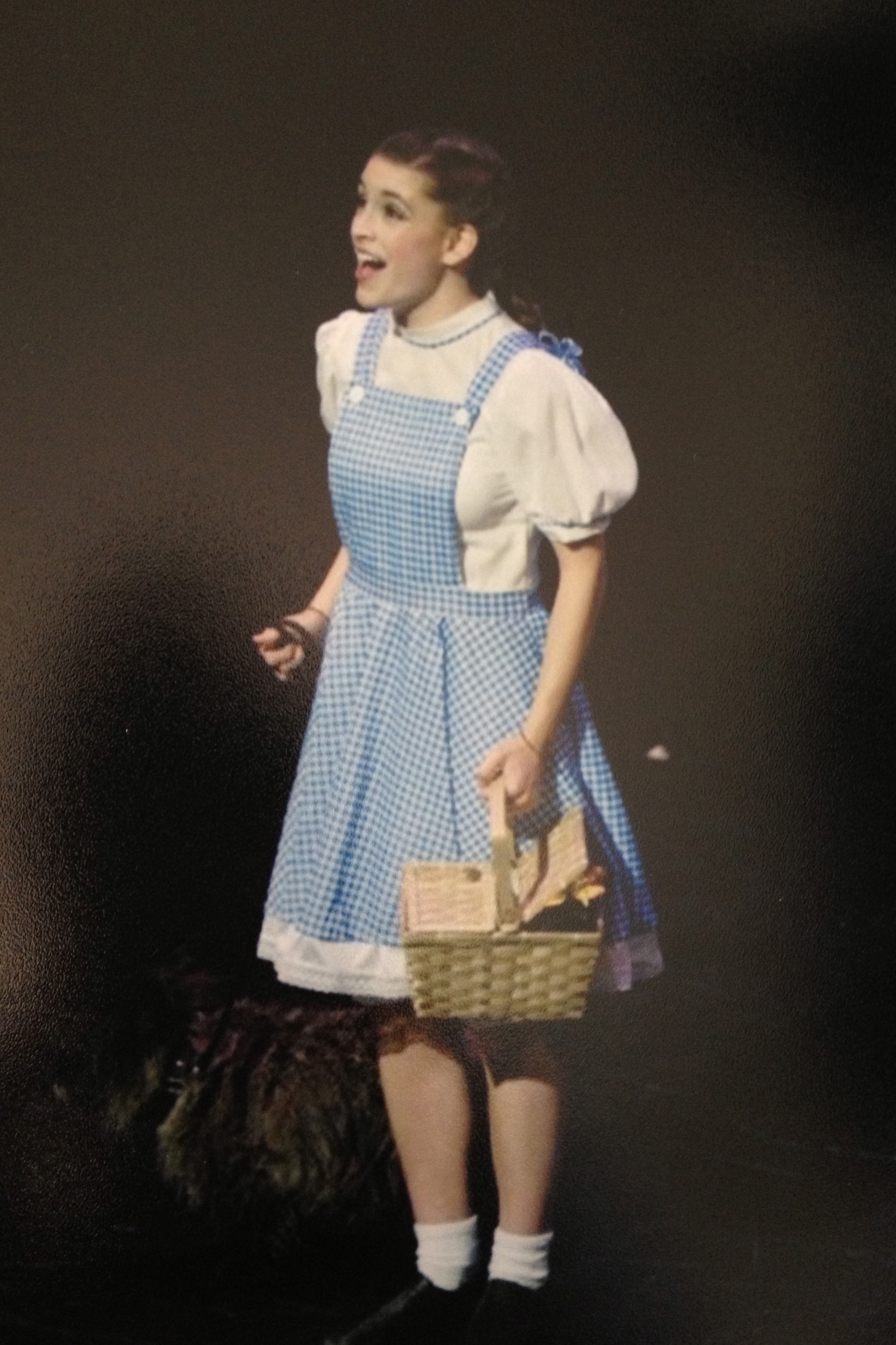 Daniela Bobadilla as Dorothy in the stage production of Wizard of Oz