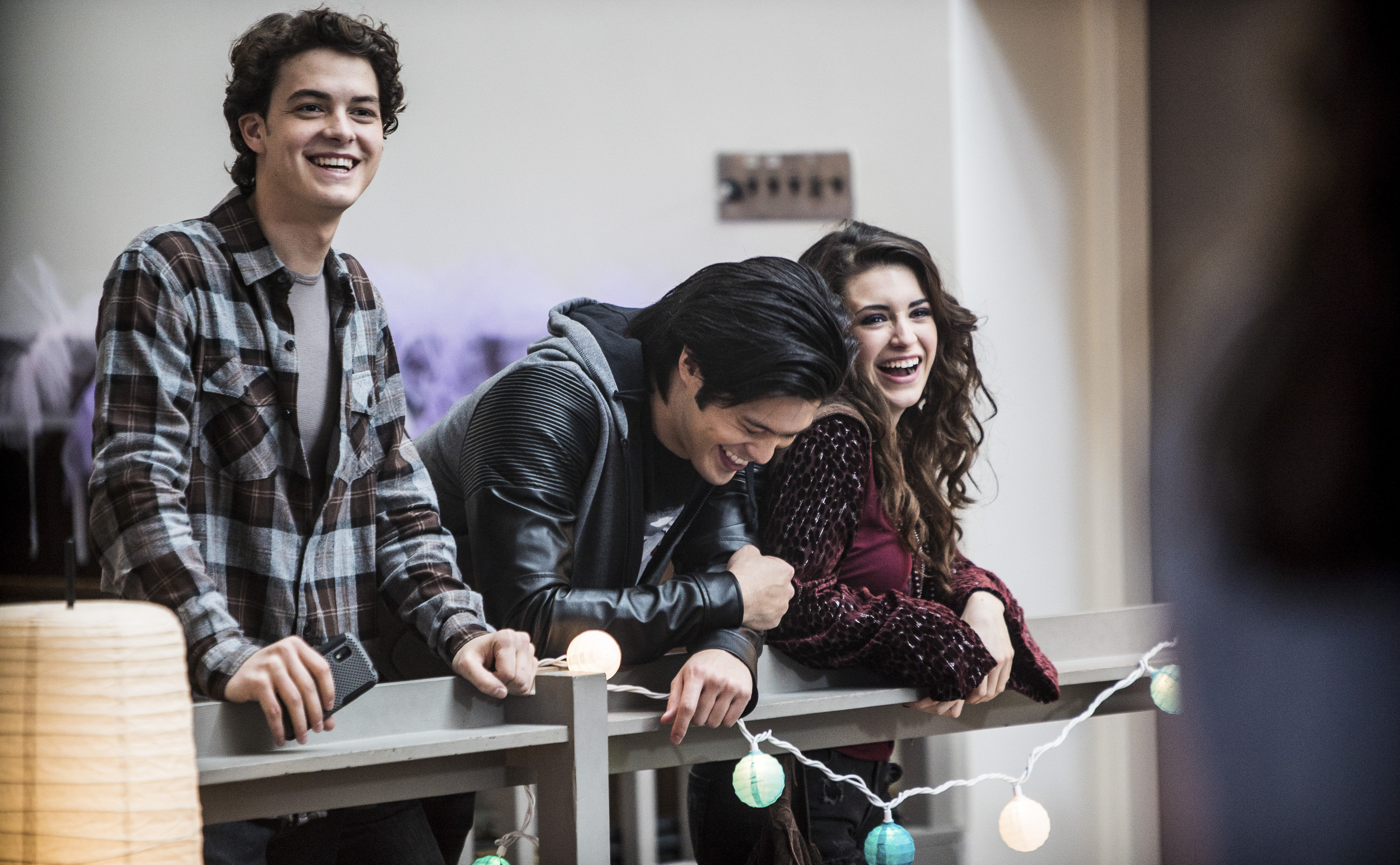 Still of Daniela Bobadilla, Israel Broussard and Ross Butler in Perfect High (2015)