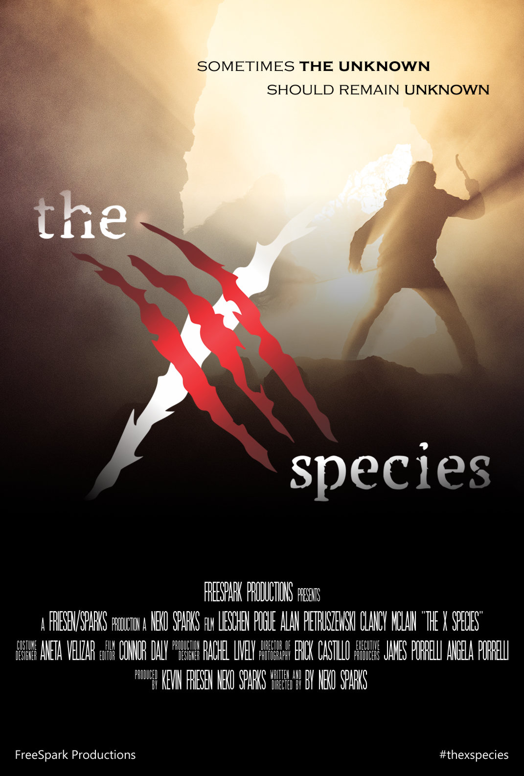 Natalie Sutcliffe, Neko Sparks and Kevin Friesen in The X Species (2015)