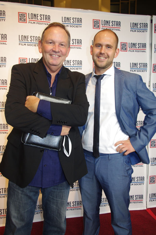 Alongside film critic Gary Cogill at the 2012 Lone Star Film Festival in Fort Worth, Texas