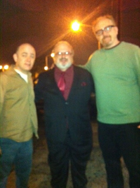 With Louie CK and Todd Barry at Louie Season 4 shoot.