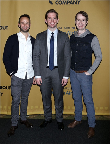Nick Mills, Rory O'Malley, and David Turner at the Roundabout Theatre Company's Gala reading of Merton in the Movies starring Jim Parsons.