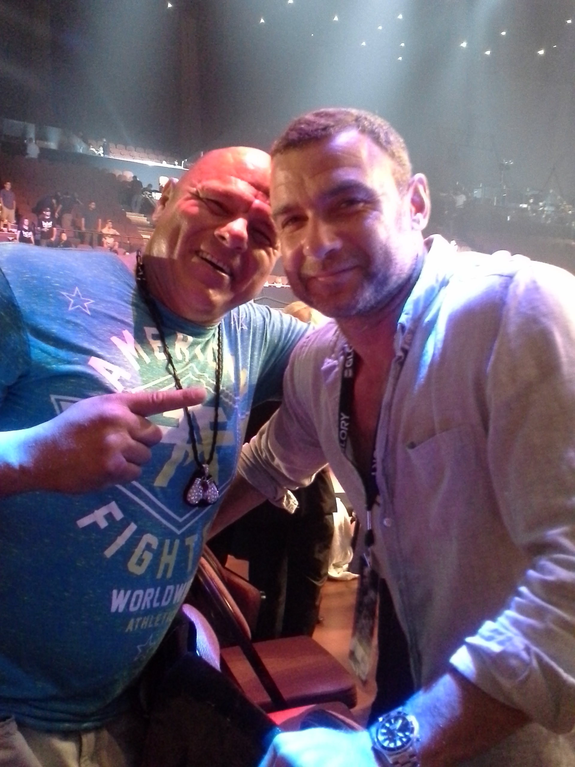 I met Liev Schreiber at the Glory Fights 2014.