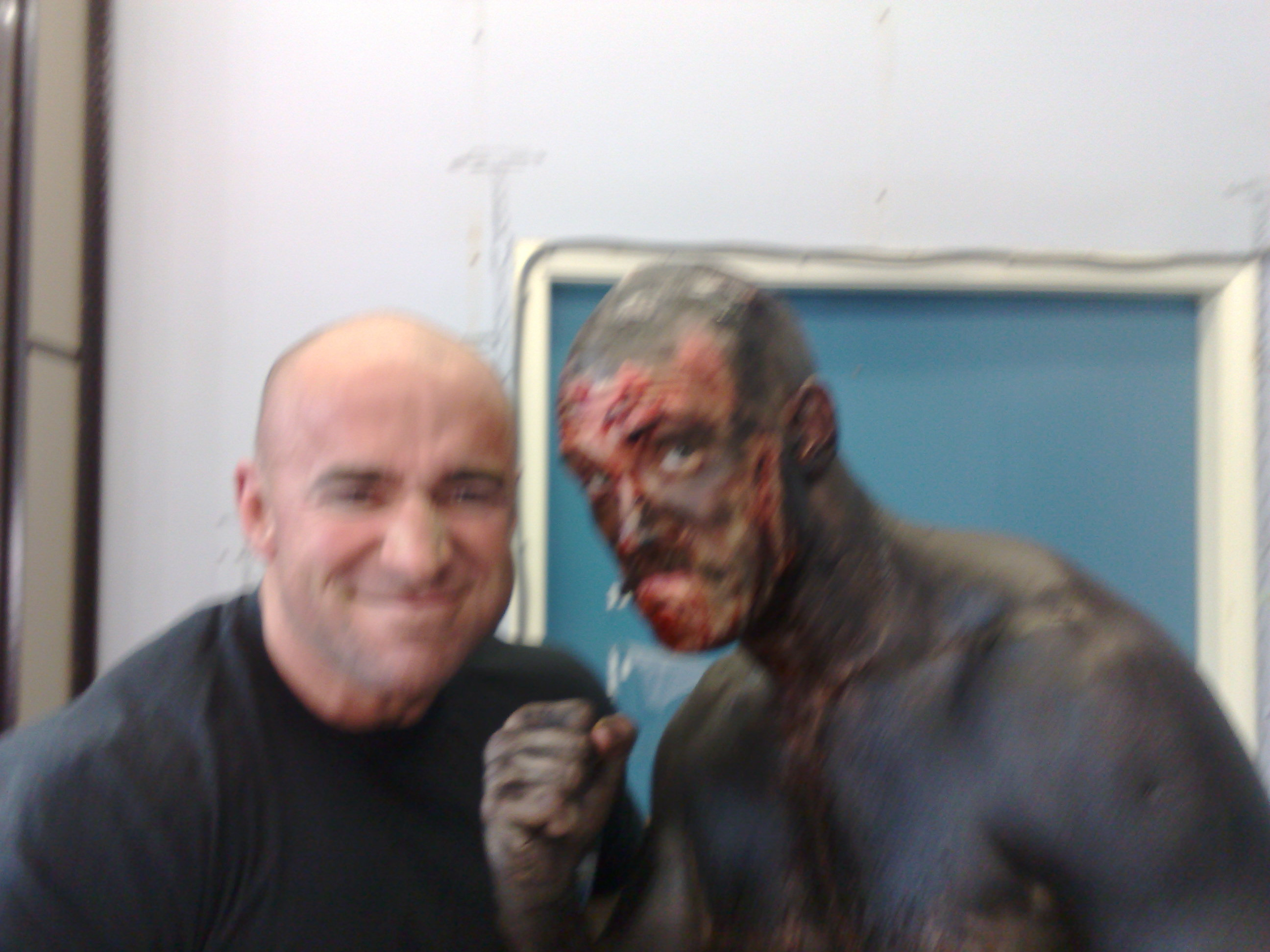 Tom Hardy and me on his naked fight day with me.