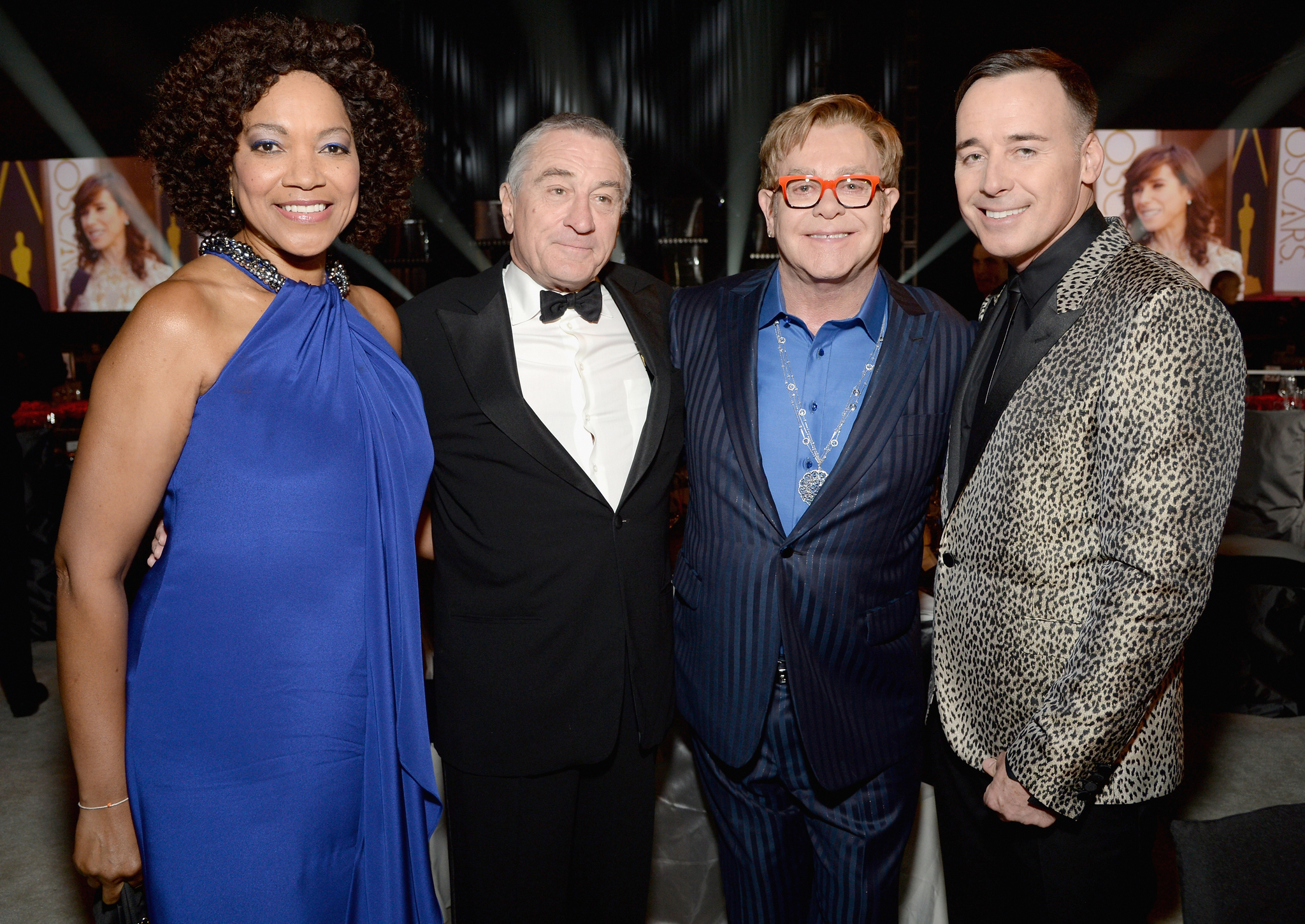 Robert De Niro, Elton John, David Furnish and Grace Hightower