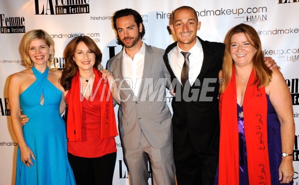 The cast and production team of REIGN at the LA Femme Festival. Caroline Macey/Actress, Kimberly Jentzen/Writer/Director, Drew Fognani, Lead Actor/Executive Producer, Clayton Hoff, Actor and Peggy Lane Co-Producer