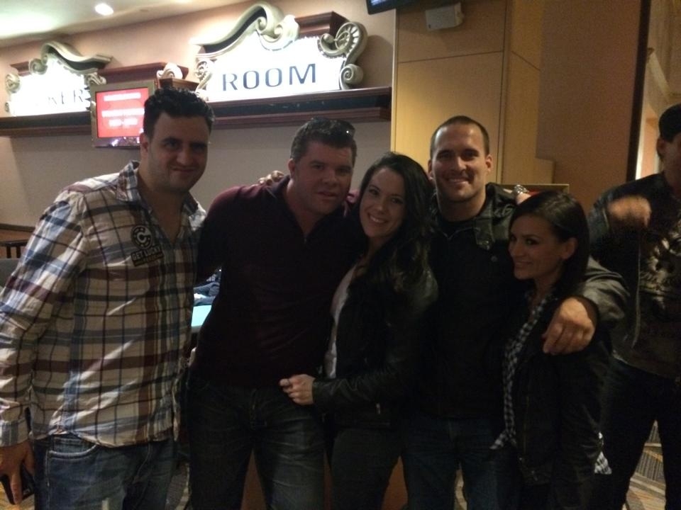 Charity Poker Tournament. Josh Emerson, Erin Calahan, Erik Aude and Erin O'Brien