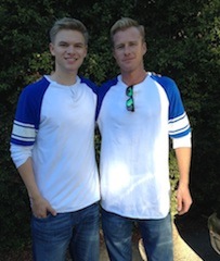 Kenton Duty (Actor) and Landon Laub (Stunt double) on the set of Fresh of the Boat