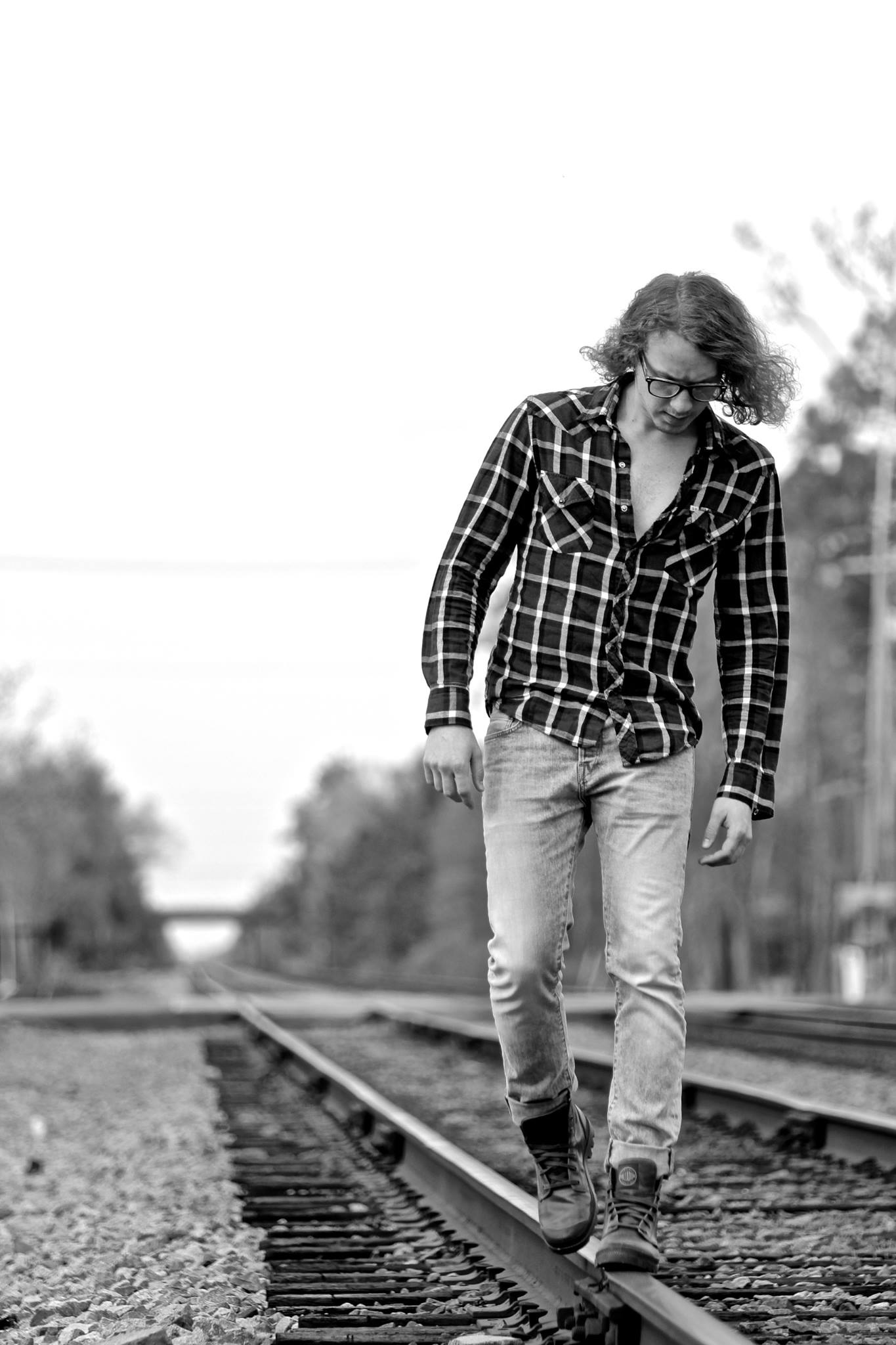 Dominic DiMaria traversing the tracks near Charleston, SC.
