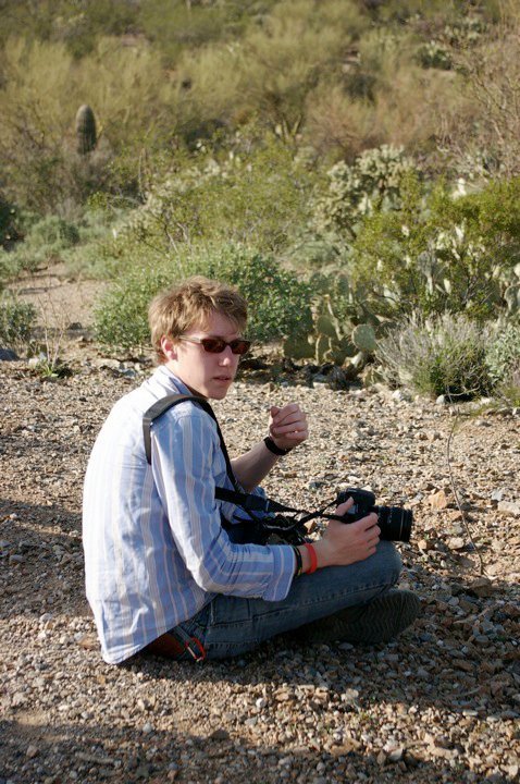 Dominic DiMaria during a documentary shoot in Arizona.