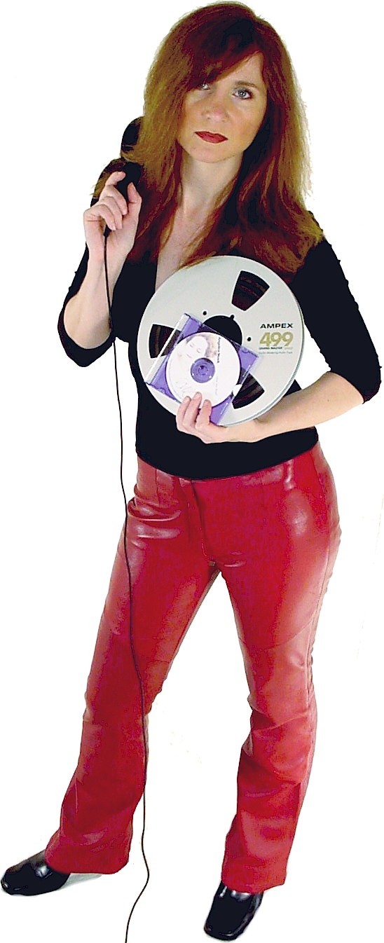 A posed blast from the past shot of me and my actual studio reel from my first album from the mid 90s