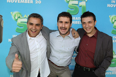Jorge Blanco, Javier Abad and Marcos Martínez at event of Planet 51 (2009)