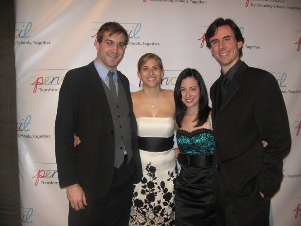On arrivals at PENCIL Gala, 2009.