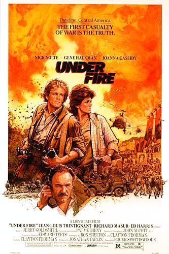 Ed Harris, Nick Nolte and Joanna Cassidy in Under Fire (1983)