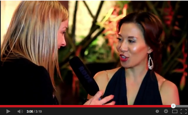 TV Host Kirsty Meyer of Phuket News TV interviewing Emcee/Host Ms. Able Wanamakok at the World Luxury Hotel Awards 2013.