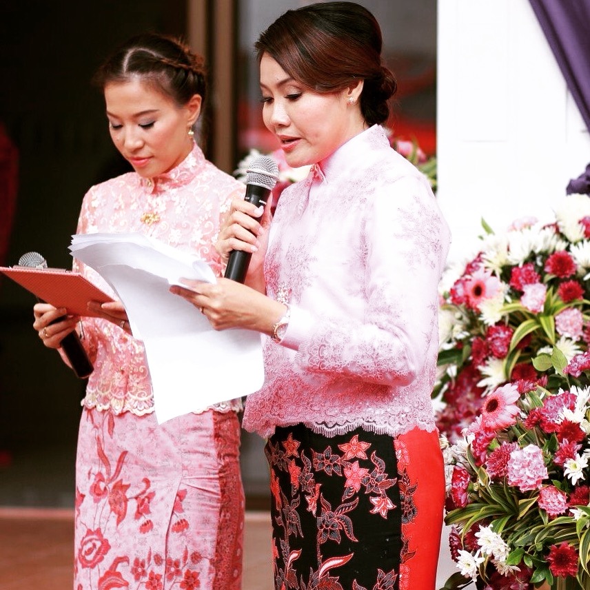 Myself with P' Ding hosting the grand opening of National Broadcasting Thailand (NBT) Phuket. I loved the dress that I wore that day.