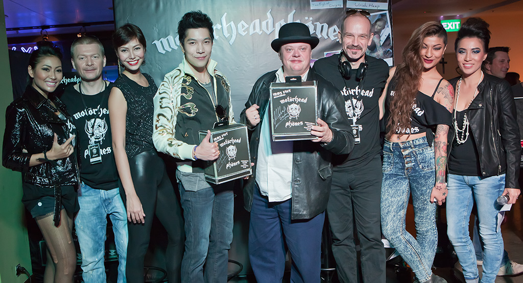 From left: Model Emmy, Chairman of Krusell, Marcus Krusell, Model Odette, Actor/Singer Kong Karoon, Music producer Simon Hendersen, Brand manager of Motorheadphones Anders Nicklasson, DJ Cleo and myself