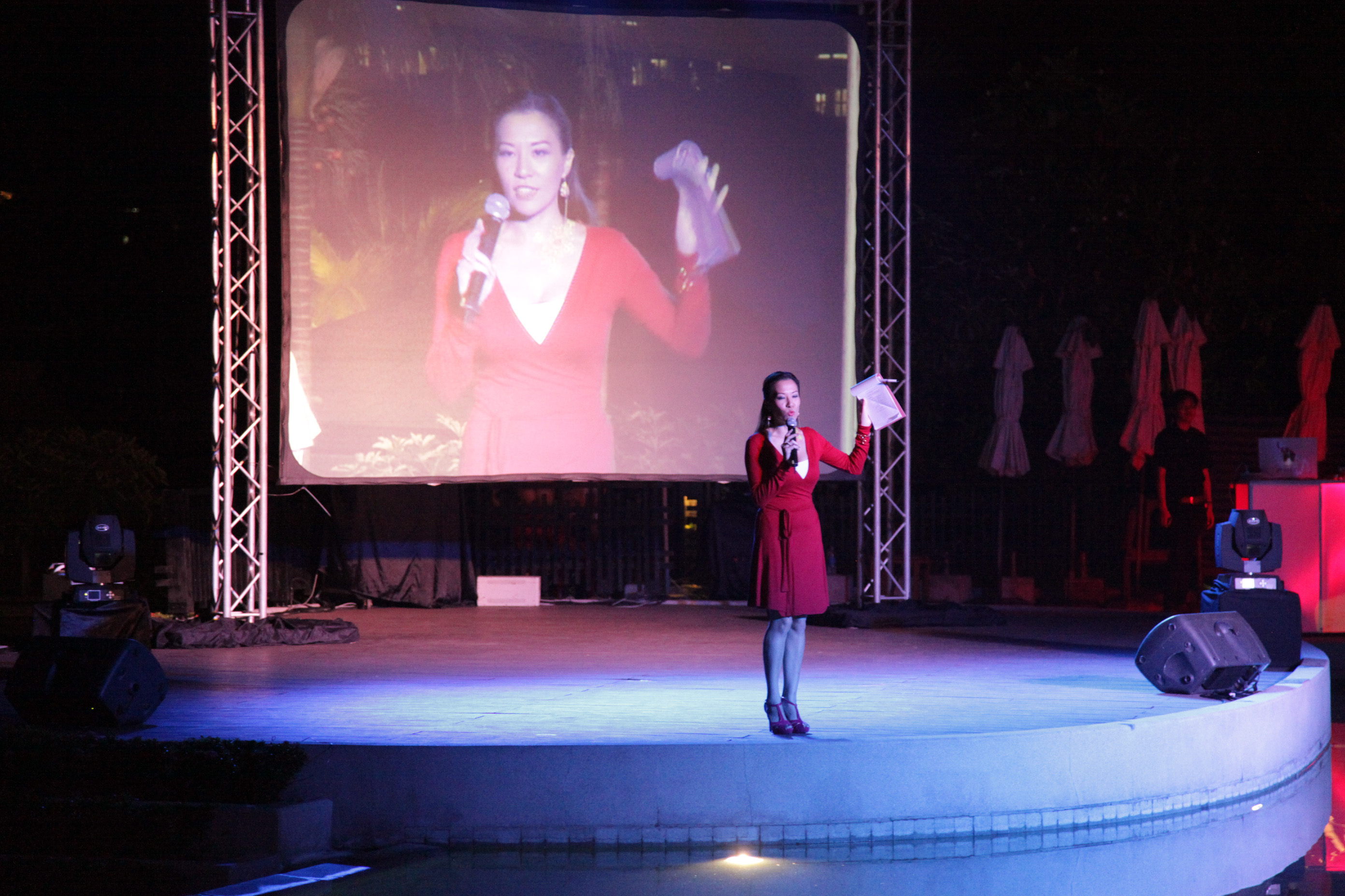 Ms. Able hosting the annual awards dinner for the HSBC Group on one of the 2-night event.