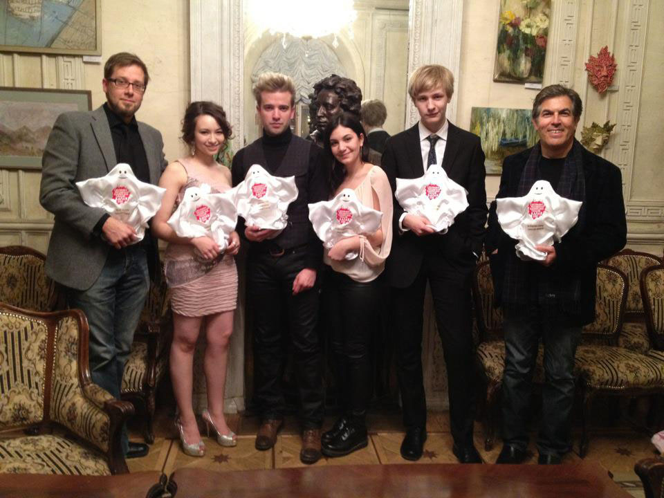 Recipients of the 2012 Russian Horror Film Awards held in Moscow Russia. Director: AJ Anila, Actress: Jodelle Ferland, Actor: Anton Troy, Actress: Lina Leanderson, Actor: Kåre Hedebrant, Composer: Daniel Licht