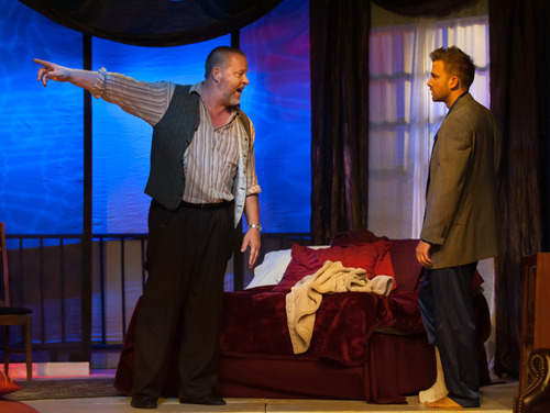 Anton Troy, John Lacy as Brick & Big Daddy in Cat On A Hot Tin Roof at the Repertory East Playhouse. (May 26, 2014)