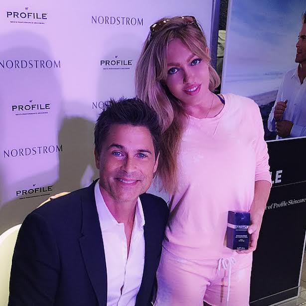 Rob Lowe and Julia Faye West at Profile Promotion
