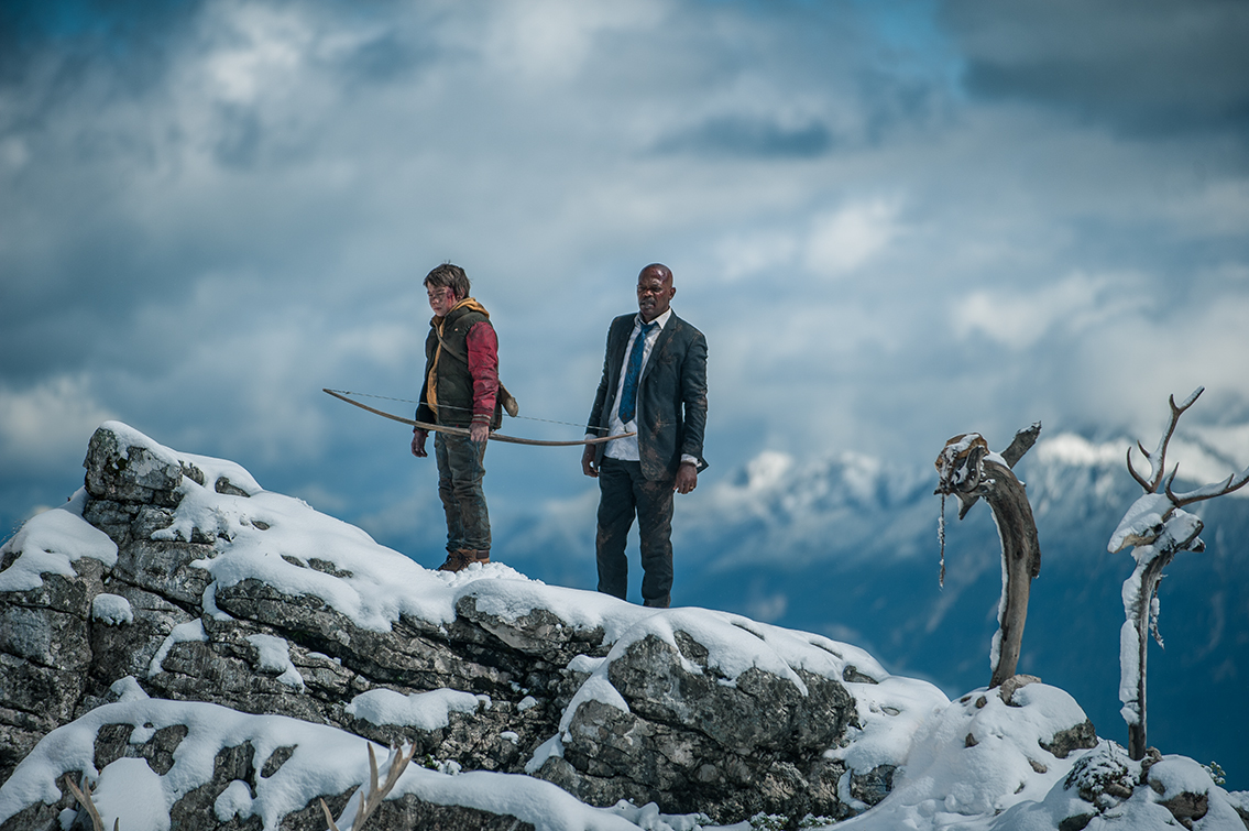 Still of Samuel L. Jackson and Onni Tommila in Big Game (2014)