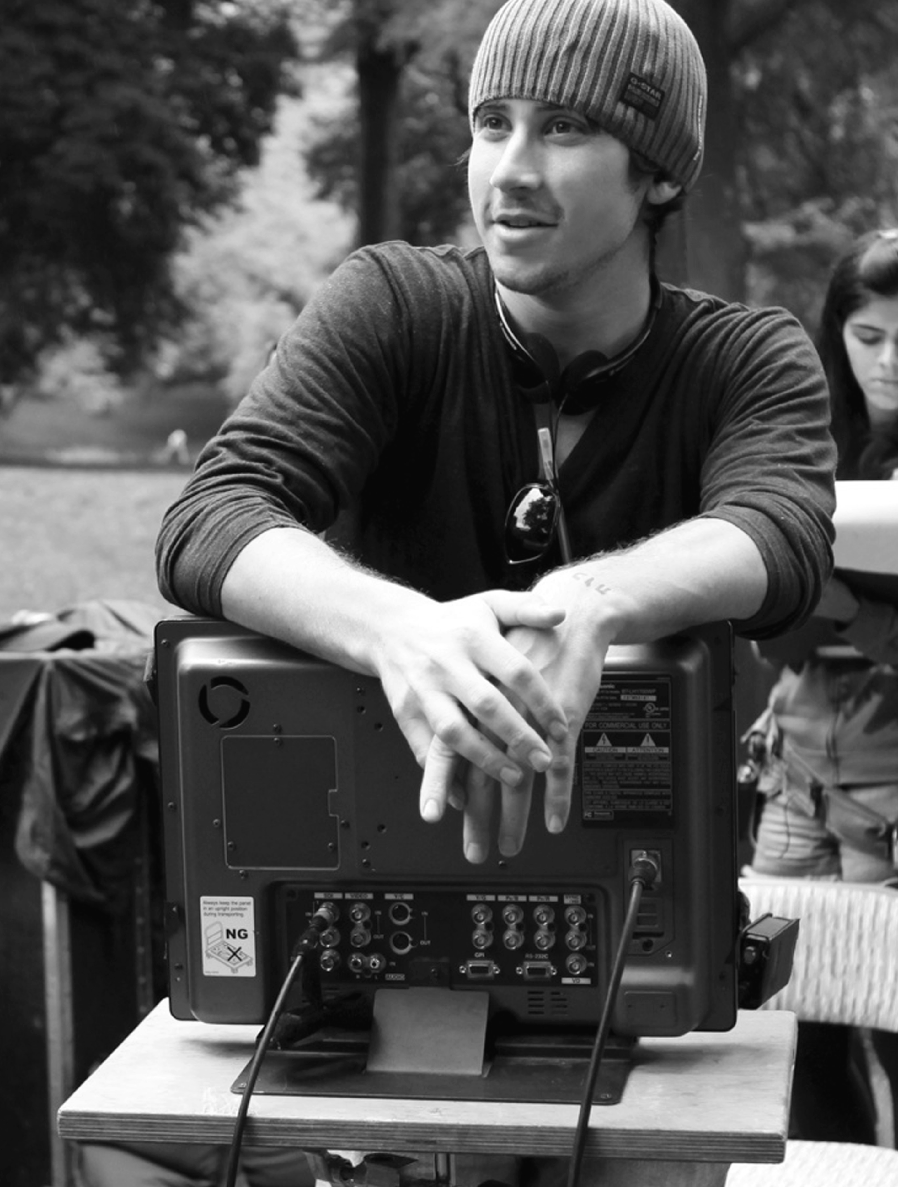 Writer-Director Josh Sugarman on the set of TROPHY KIDS.