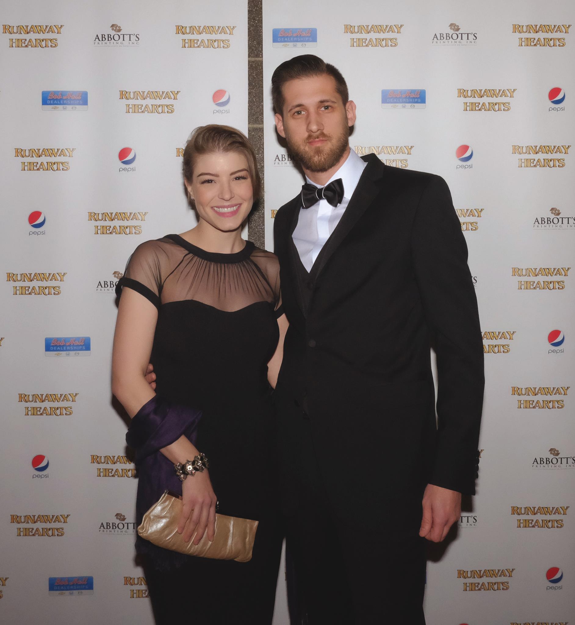 Adam Ketcham (Line Producer) with his wife, Jordann, at the Red Carpet Premiere of Runaway Hearts.