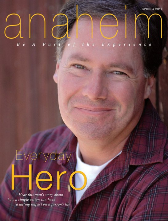 On the cover of Anaheim Magazine.