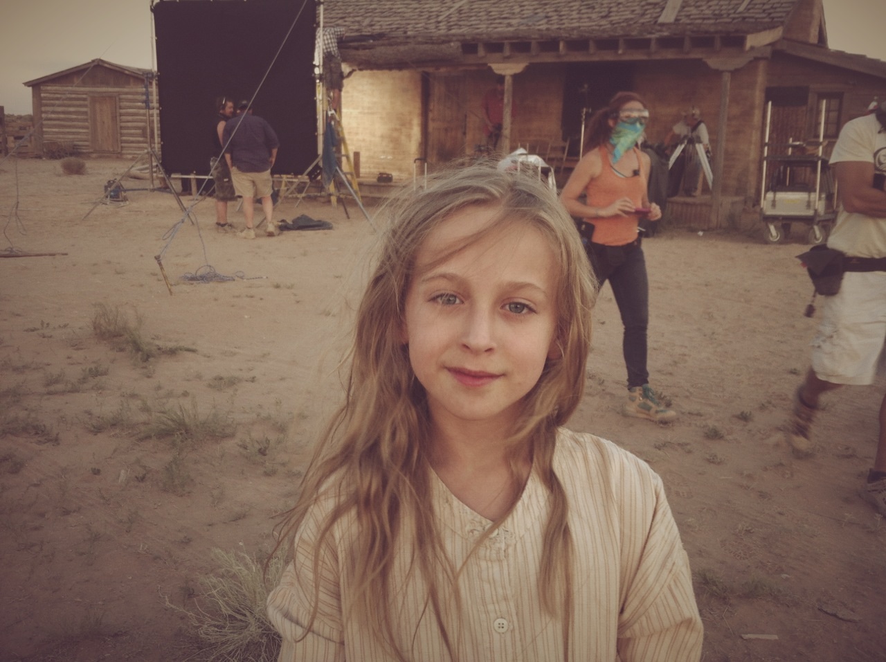 Jaden Roberts on the set of Redemption