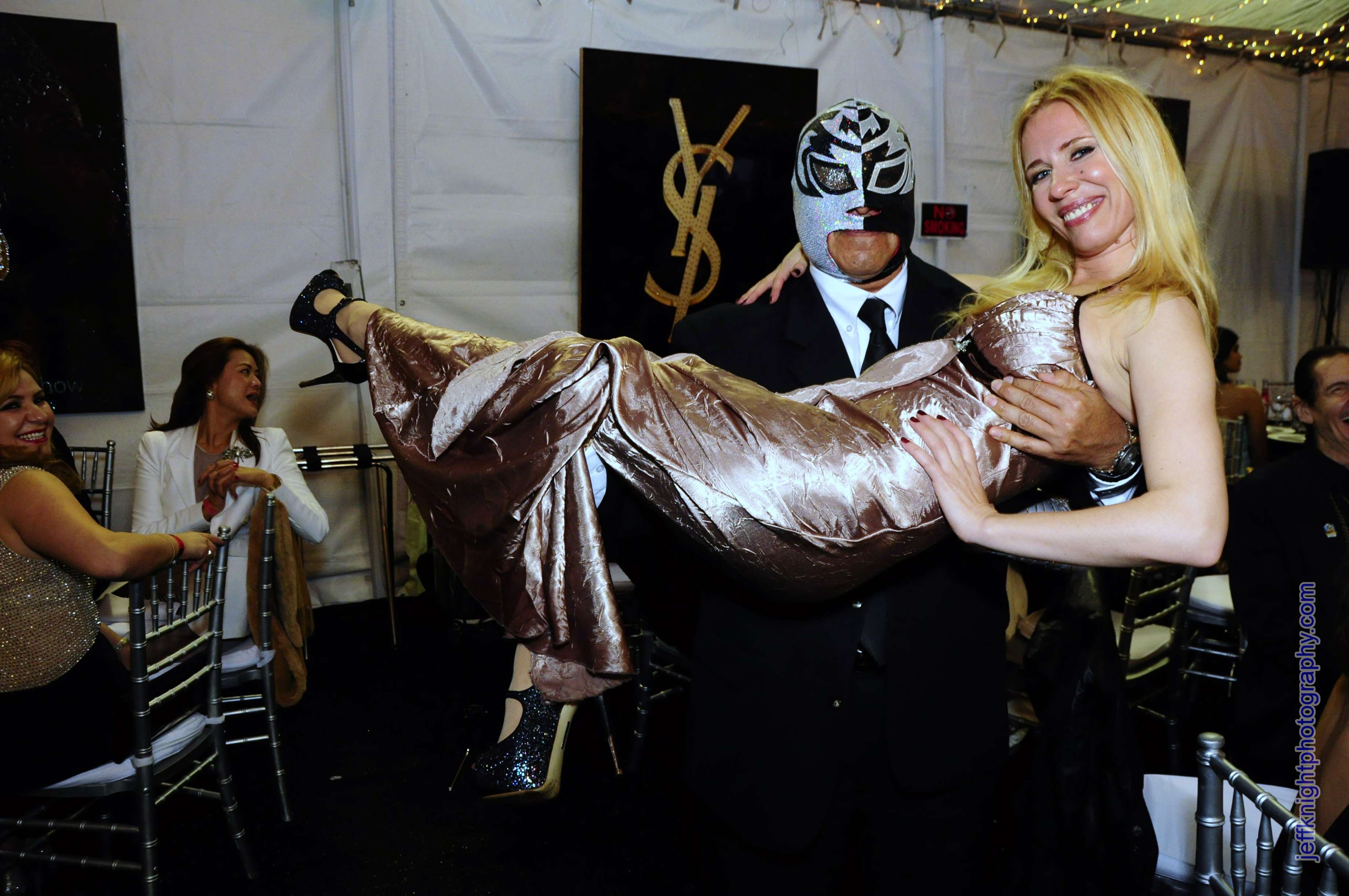 Delka Nenkova and Mil Mascaras- The Wrestler of a Thousand Masks, at Oscars Viewing 