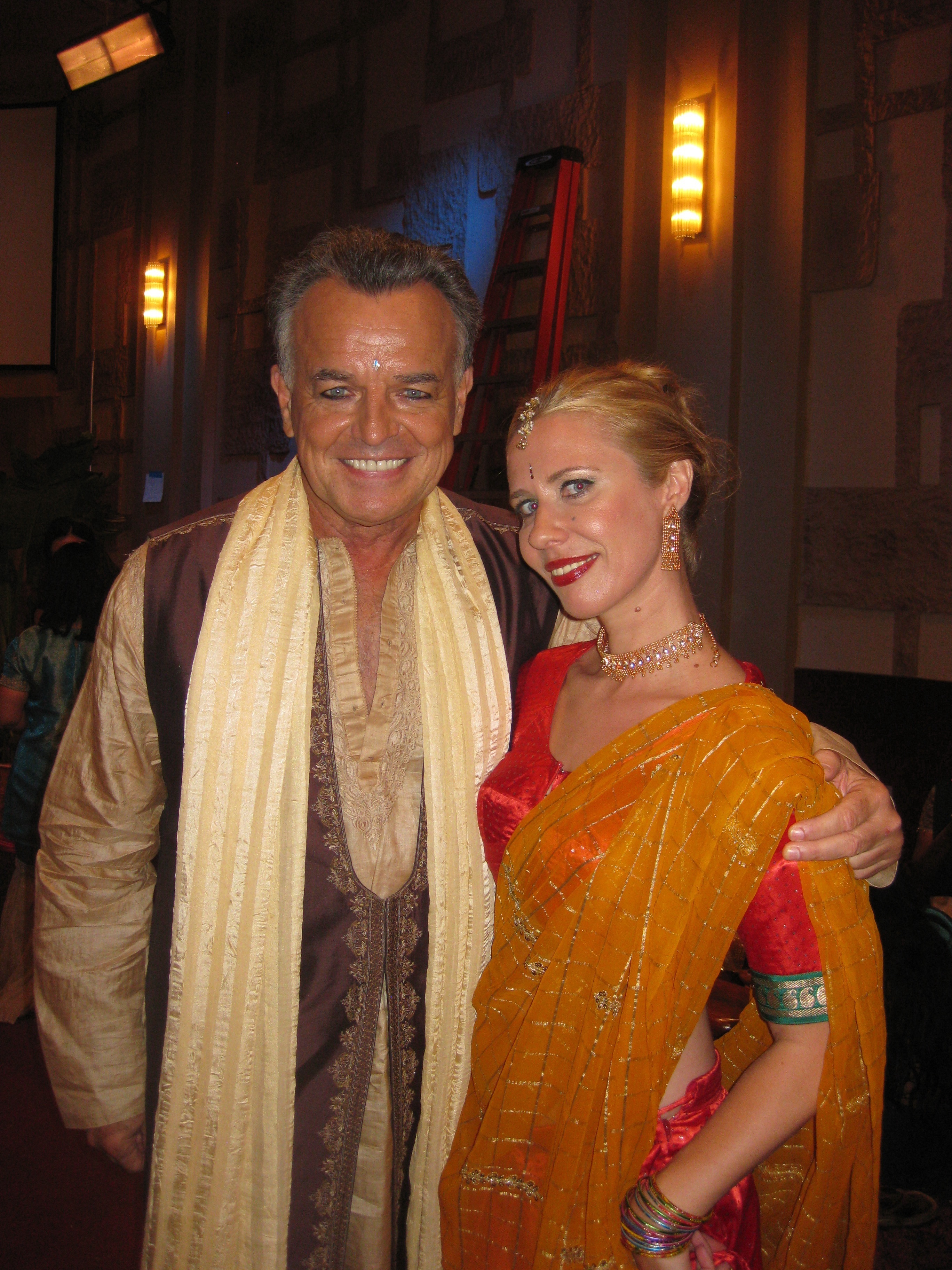 Ray Wise and Delka Nenkova on set of 