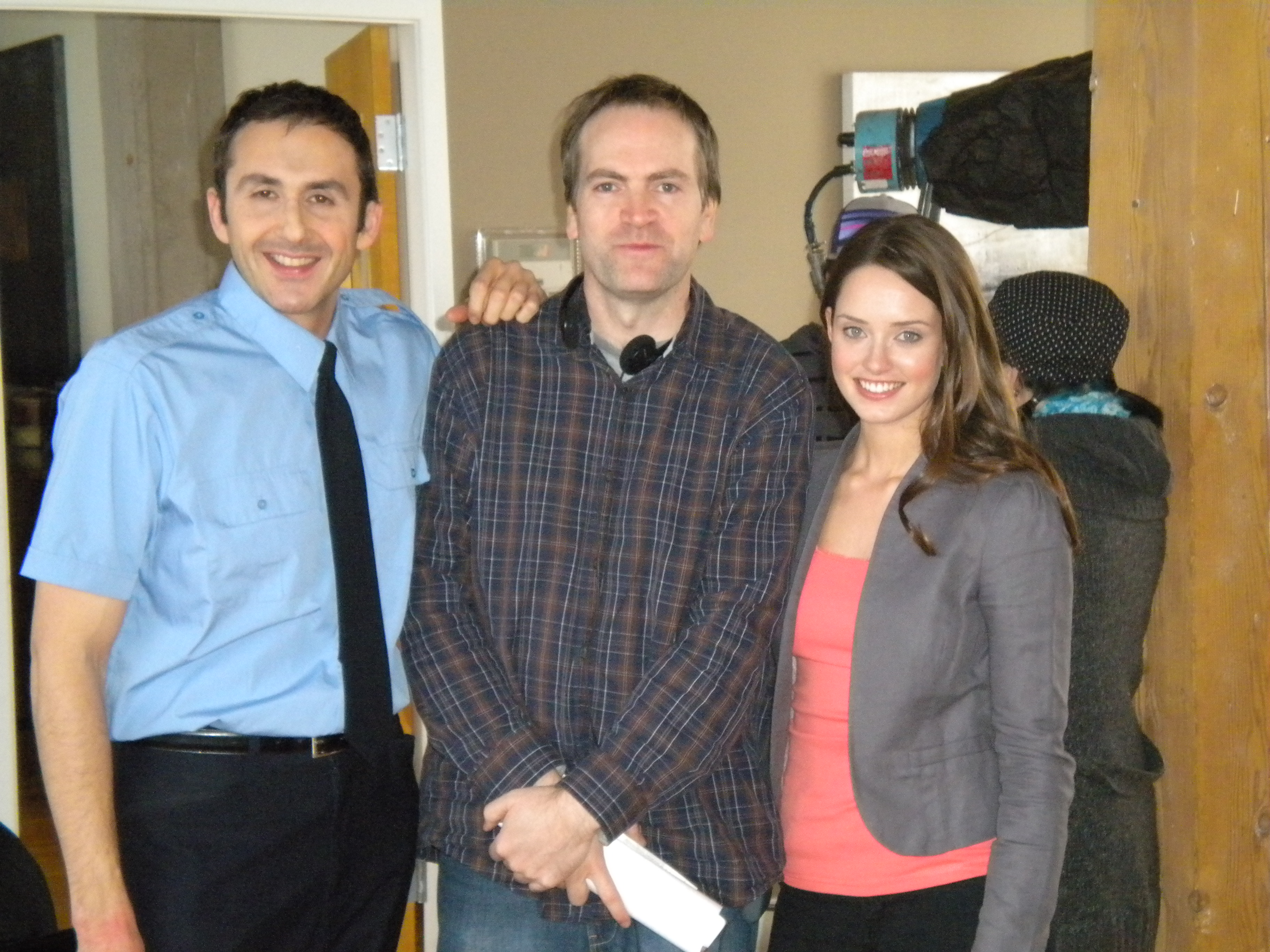 On set of Primary with Merritt Patterson & Director Ross Ferguson