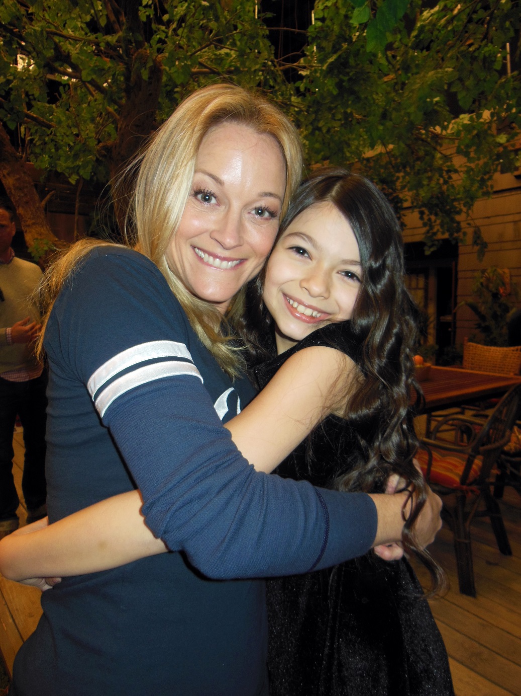 Nikki Hahn with Teri Polo (reuniting) on set of The Fosters 2013 - role of Young Callie