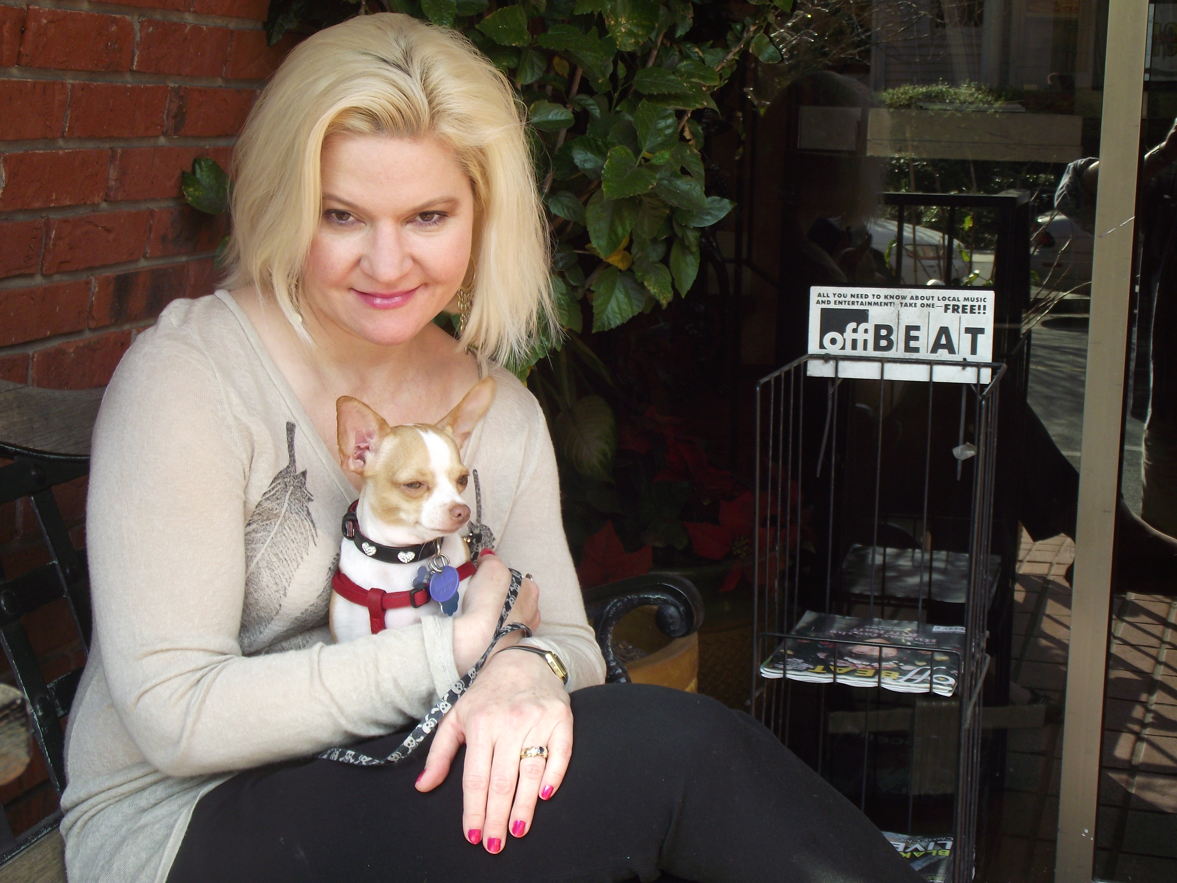 With Mitzi in front of the Prytania Theatre in New Orleans