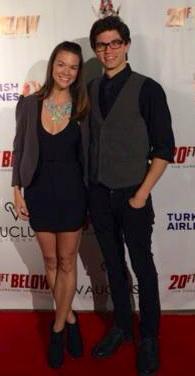 Micci Faires and Chase Austin at the Chinese Grauman Theatre for the 20 Feet Below: The Darkness Descending premiere