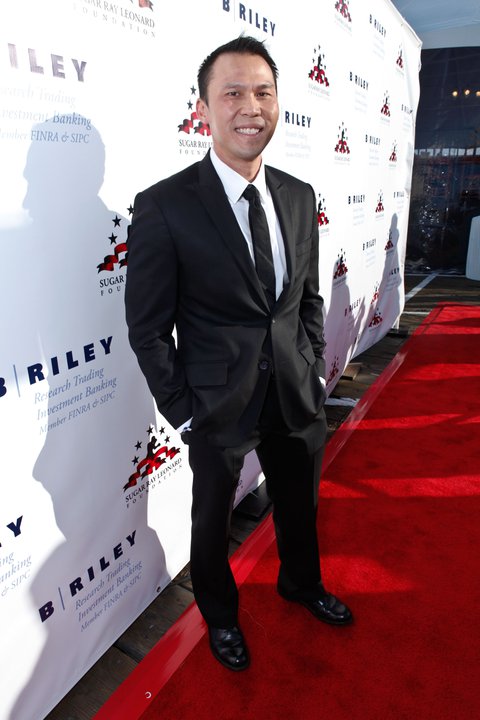 Thom Tran on the Red Carpet at the 2011 Sugar Ray Leonard Foundation Charity Boxing Event