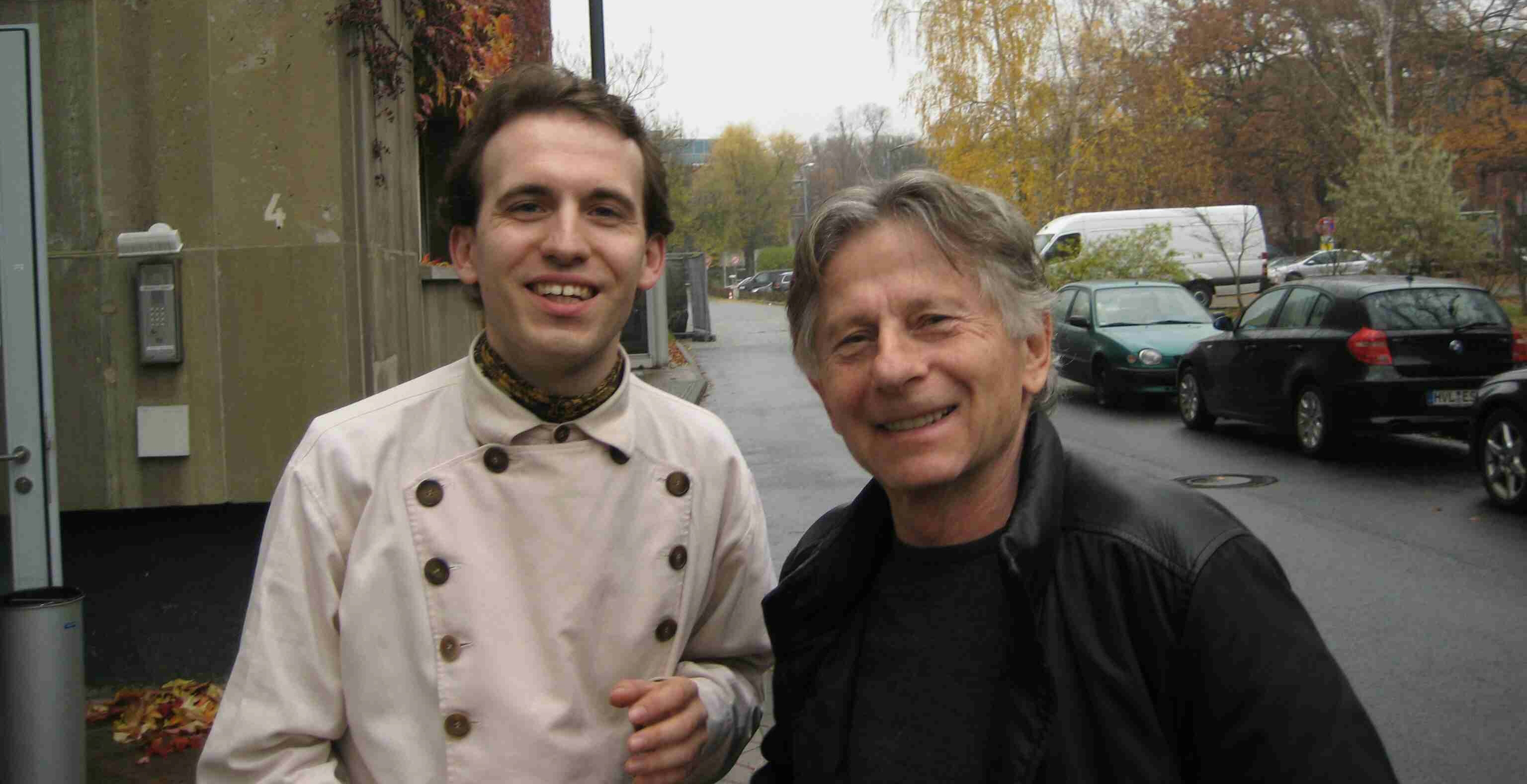 Roman Polanski and David Seffer in Potsdam-Babelsberg, October 2008