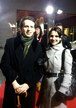 With the young actress Carolin Becker on the red carpet at the Berlinale 