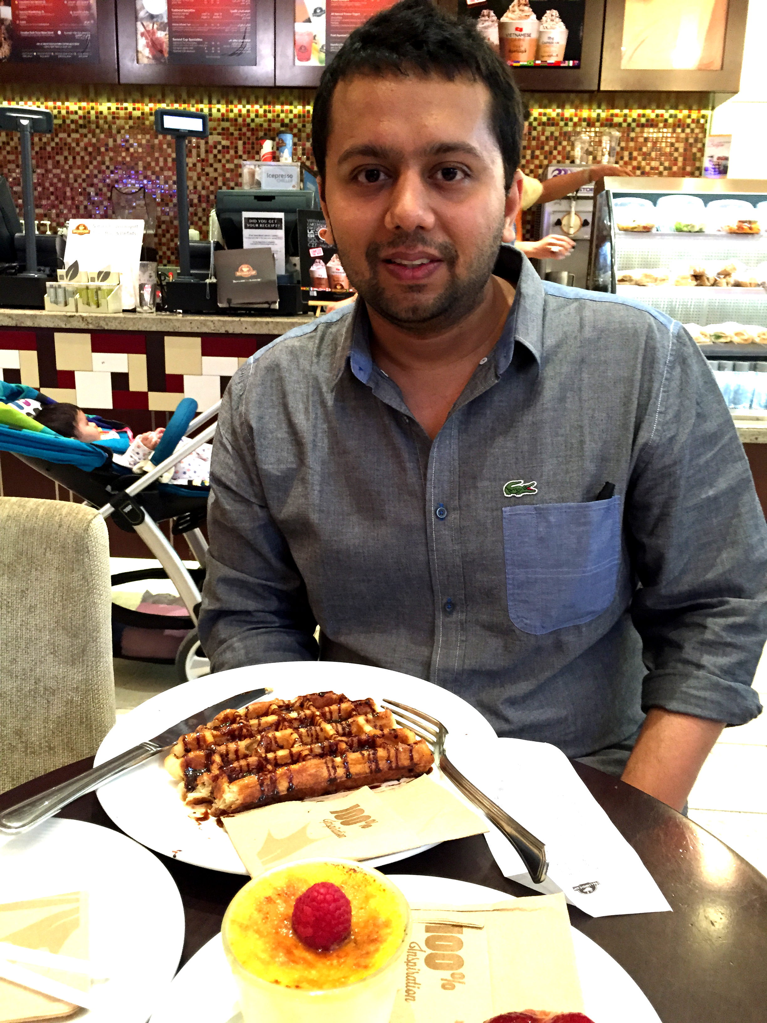 Syed Faiz Mubarak at Second Cup, the mall of Emirates, Dubai