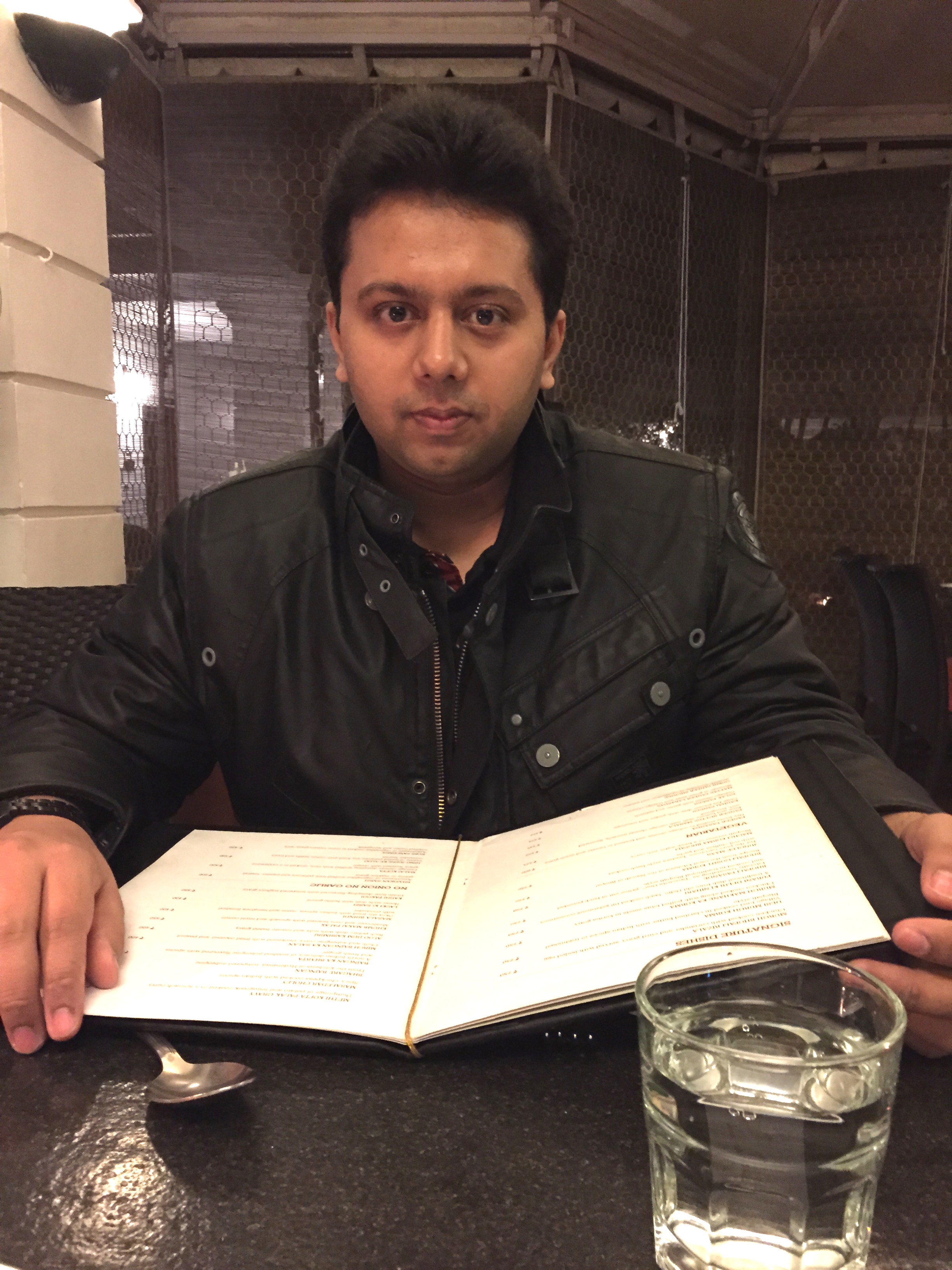 Syed Faiz Mubarak at a local restaurant