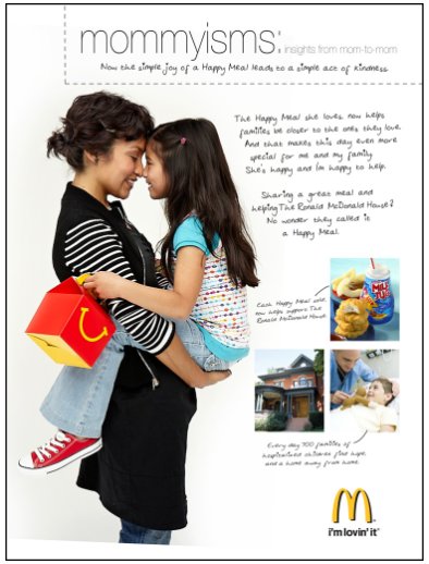 McDonald's Mommyism magazine ad