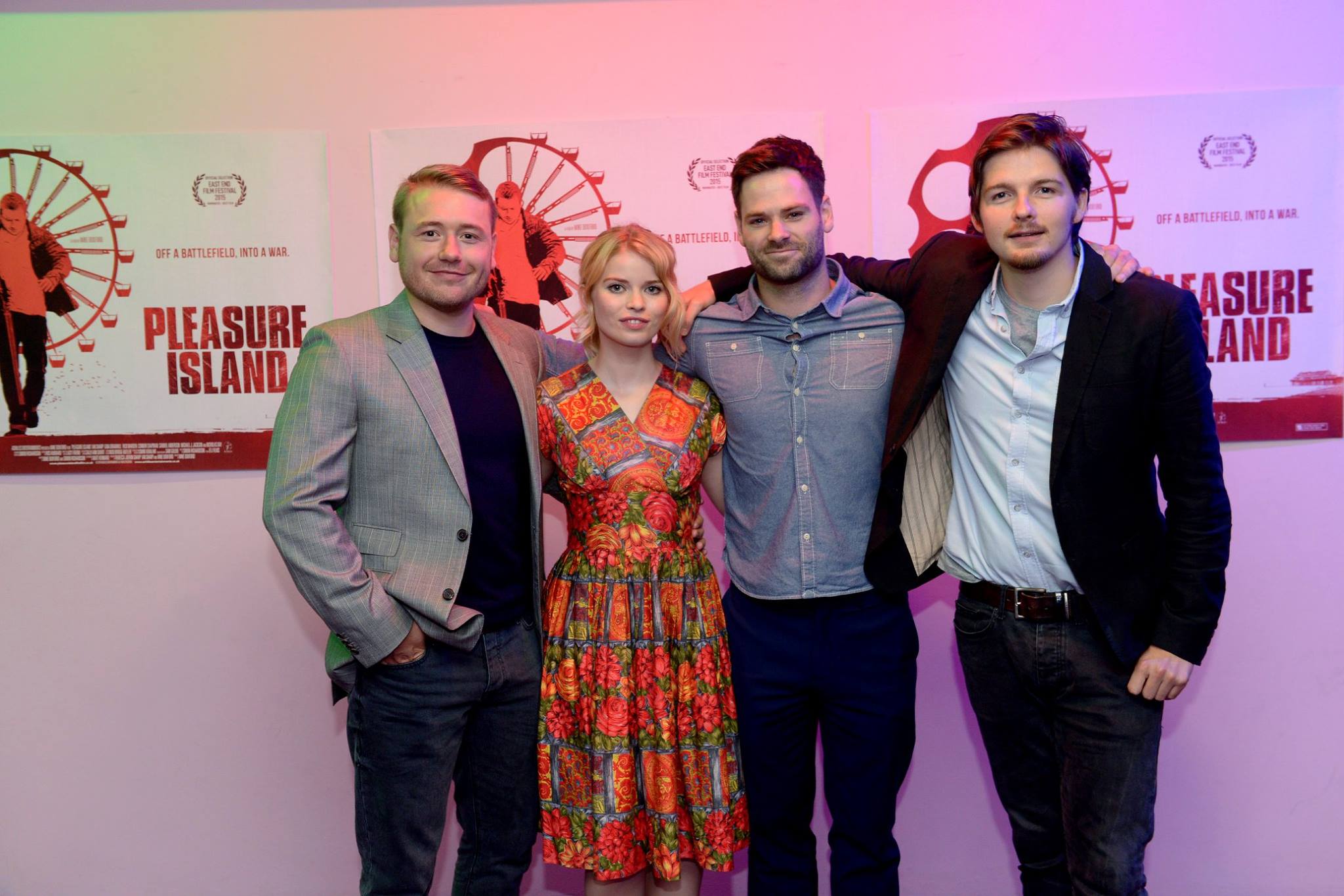 Ian Sharp, Gina Bramhill, Matt Kennard and Mike Doxford attending the Premiere of Pleasure Island