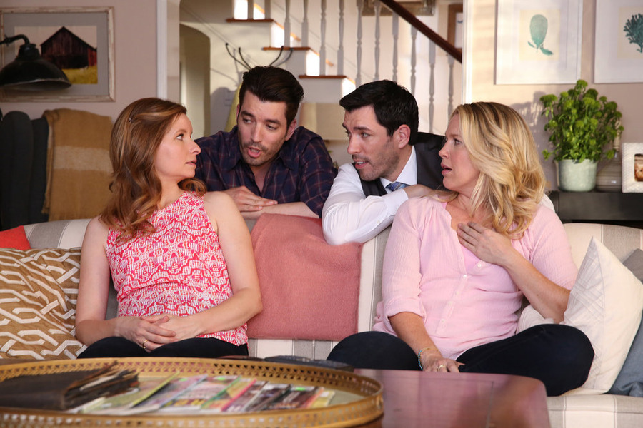 Still of Lennon Parham, Jessica St. Clair, Drew Scott and Jonathan Silver Scott in Playing House (2014)