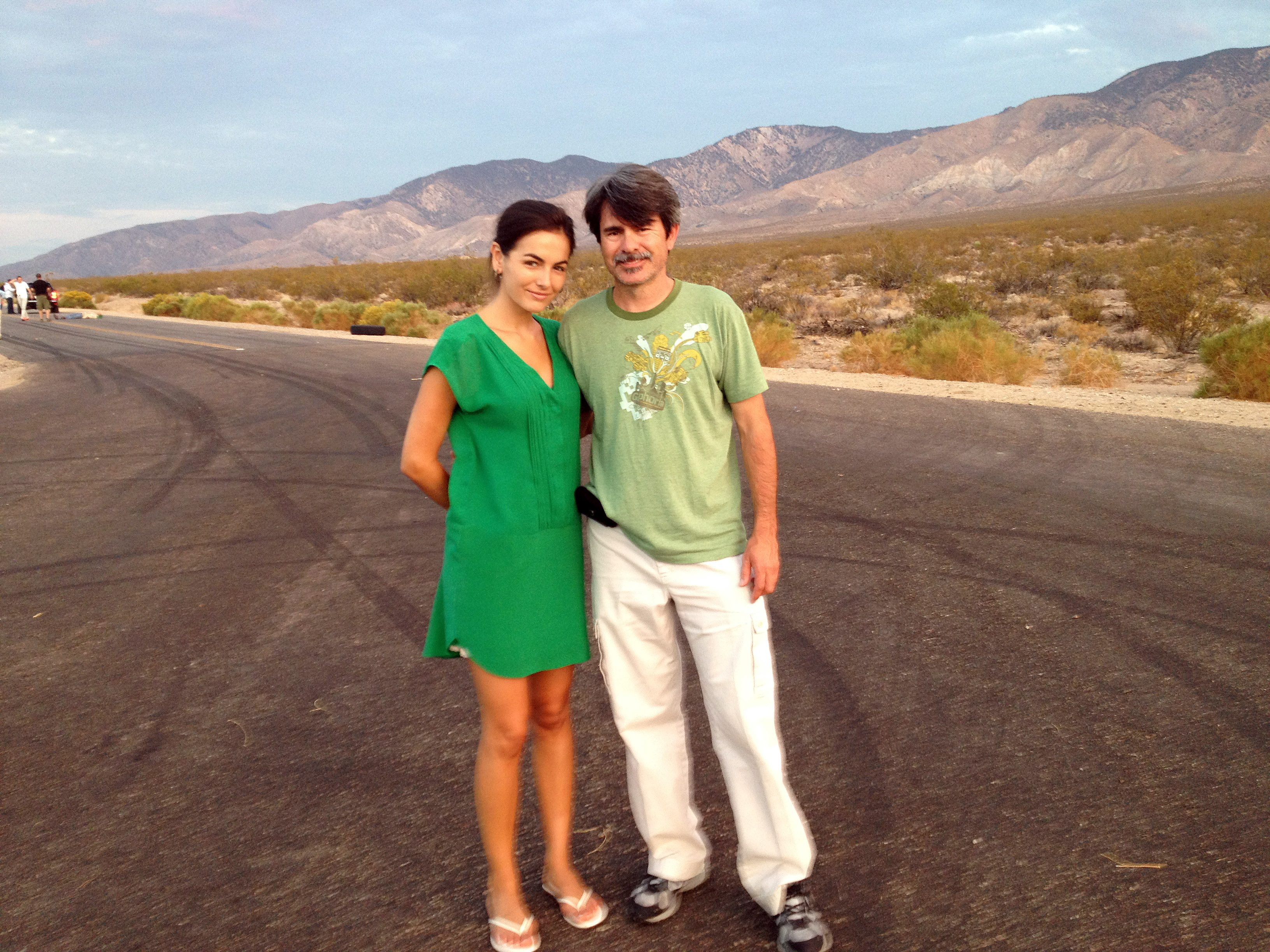 Francisco Javier and Camilla Belle. During the shooting of the Short movie 